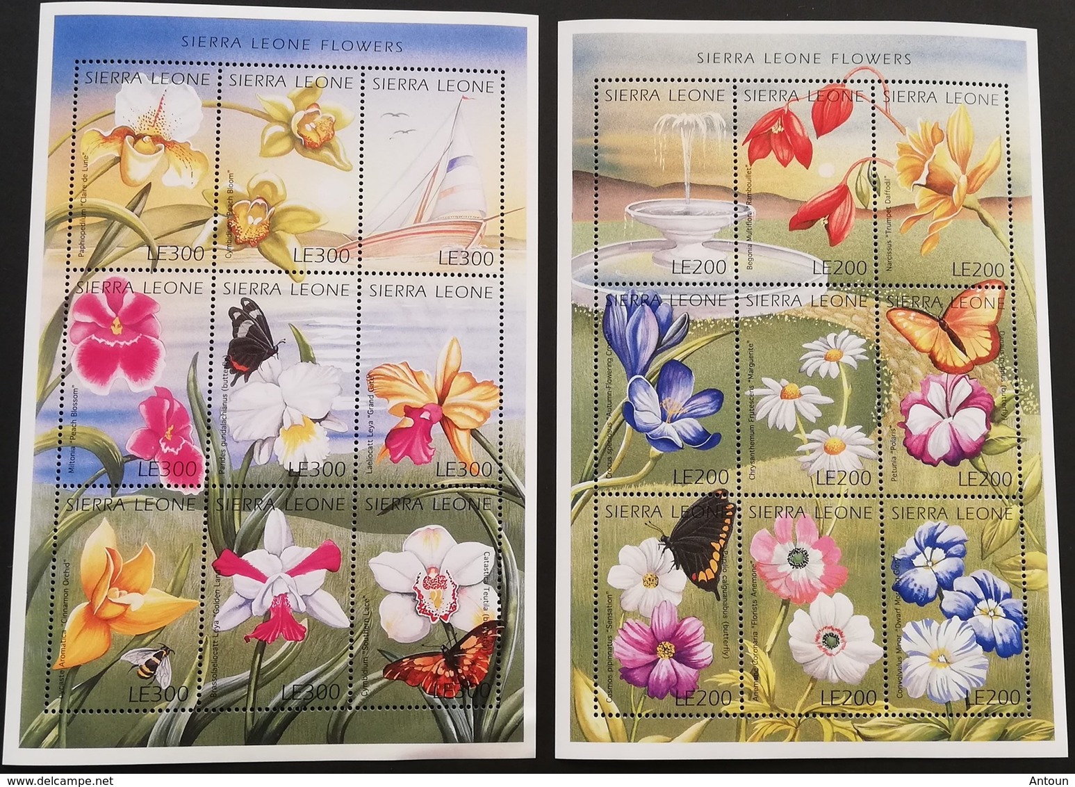 Sierra Leone 1996 Flowers  POSTAGE FEE TO BE ADDED ON ALL ITEMS - Sierra Leone (1961-...)