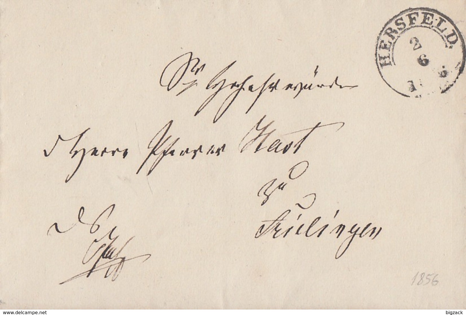 Thurn & Taxis Brief R2 Hersfeld 2.6.1856 Gel. Nach Frielingen - Briefe U. Dokumente