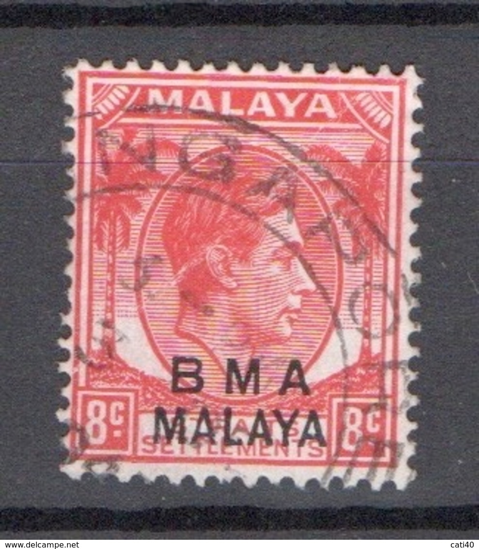 MALAYA B.M.A.  8 C. - Malaya (British Military Administration)