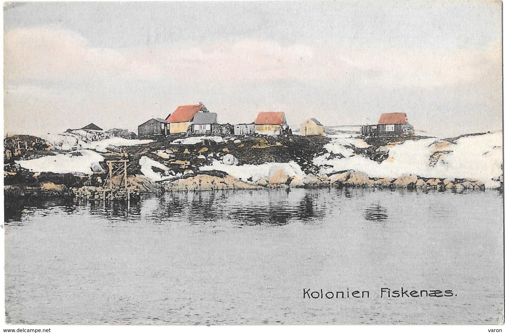 Groenland    - KOLONIEN FISKENAES -   Carte Couleur  - Non écrite - Groenland