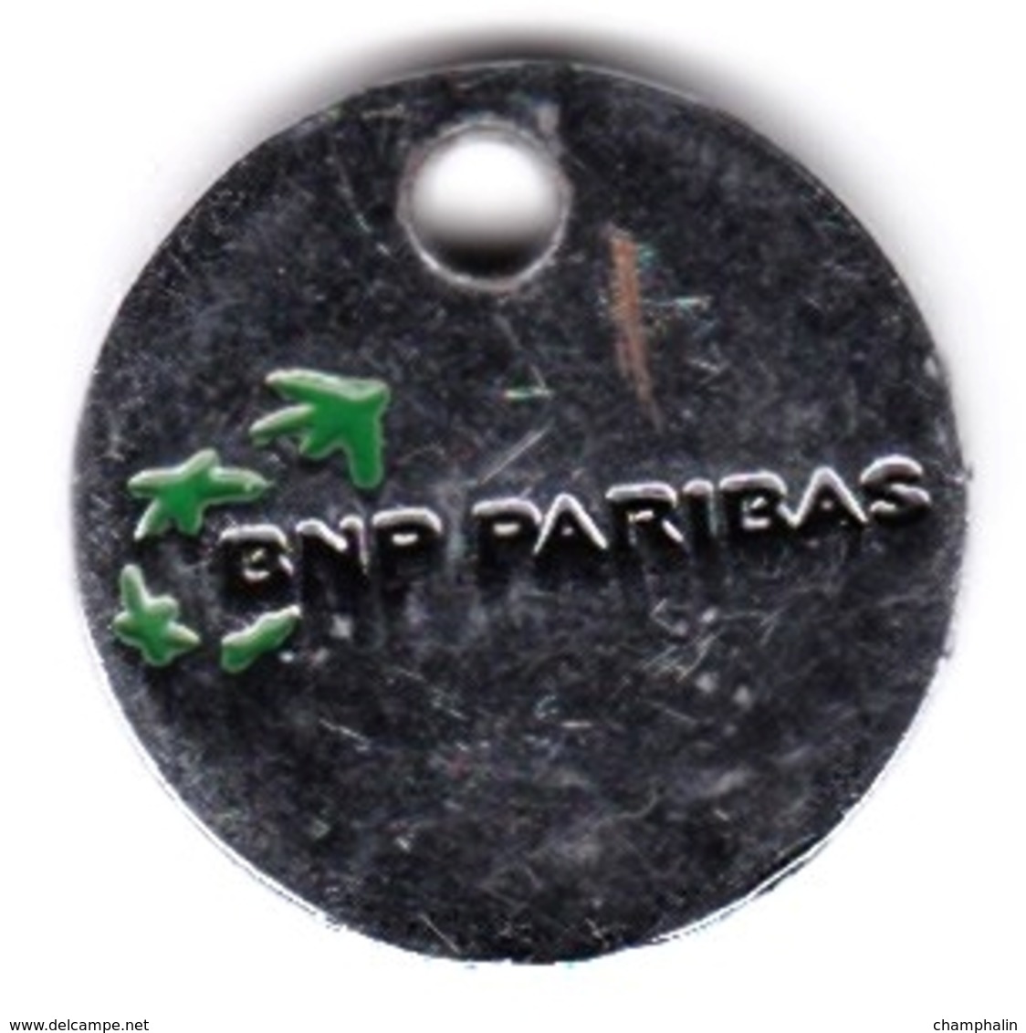 Jeton De Caddie En Métal - BNP Paribas - Banque - Trolley Token/Shopping Trolley Chip