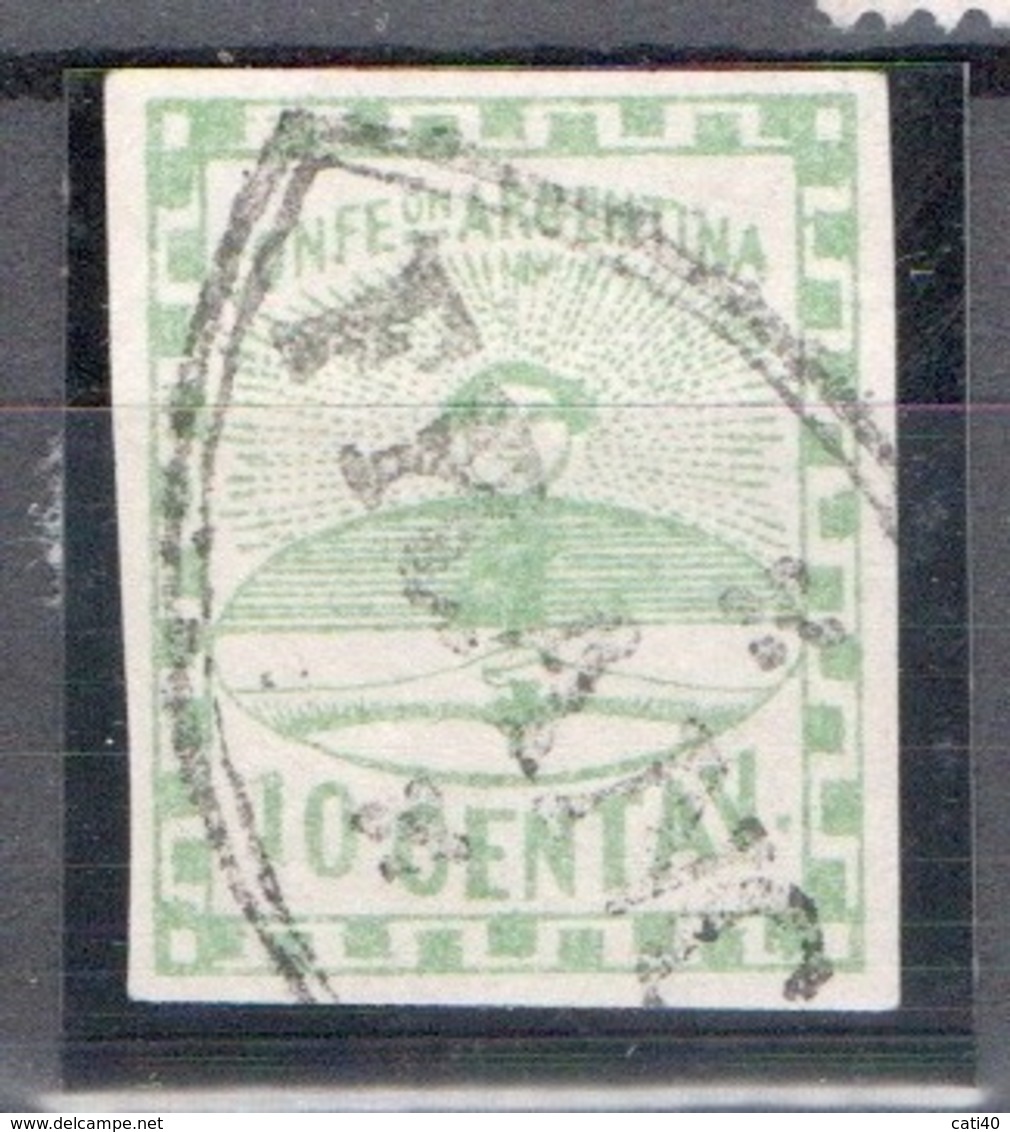 ONFE ON ARGENTINA  10 CENTAV  Annullo Ovale FRANCO - Used Stamps