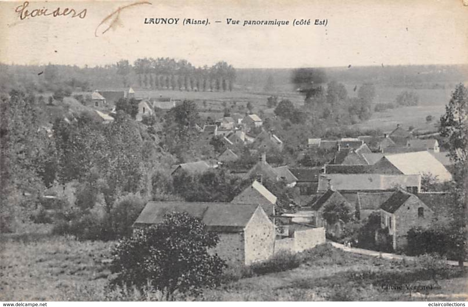 Launoy      02     Vue  Panoramique Est          (voir Scan) - Andere & Zonder Classificatie