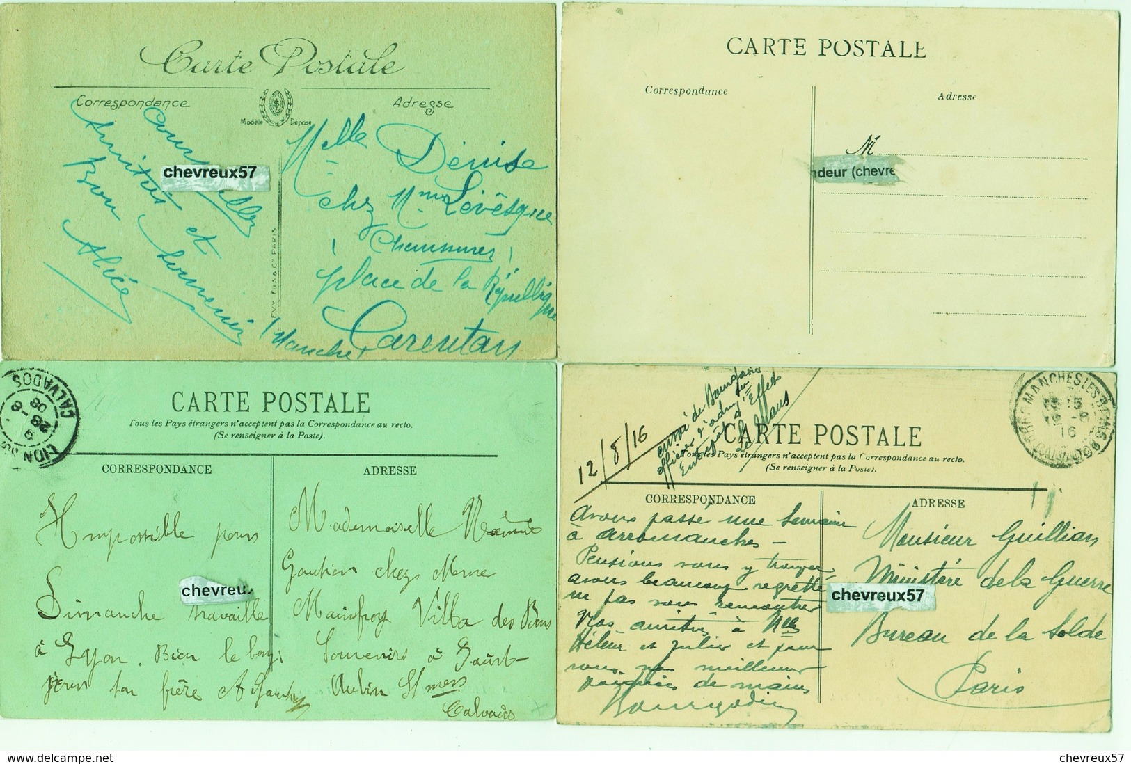 LOT 60 - VILLES ET VILLAGES DE FRANCE - 32 cartes anciennes dont 18 NORMANDIE