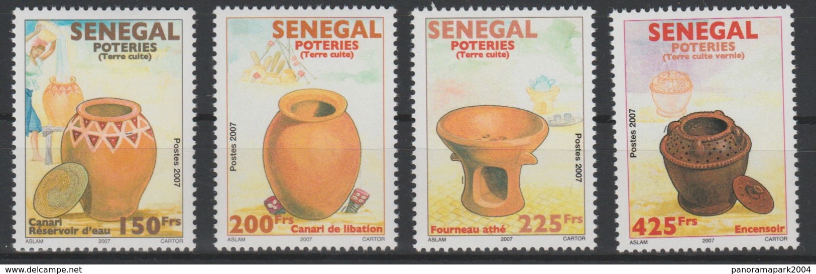 Sénégal 2007/2011 Mi. 2184 - 2187 Poteries Töpferei Pottery - Senegal (1960-...)