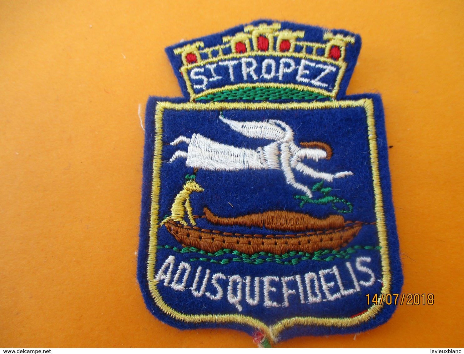 Ecusson Tissu Ancien à Coudre/ Ville De SAINT TROPEZ/ Var/ Années 70 - 80       ET214 - Patches