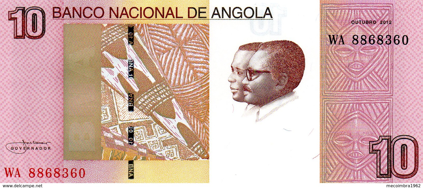 Angola Belhete  De 10 Kwanzas 2012 - Angola