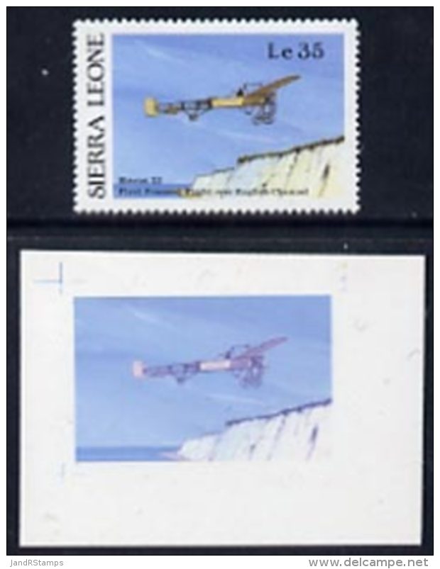 54271 Sierra Leone 1987 Bleriot XI First Cross Channel  Flight (from Milestones Of Transportation Set (aviation) - Sierra Leone (1961-...)