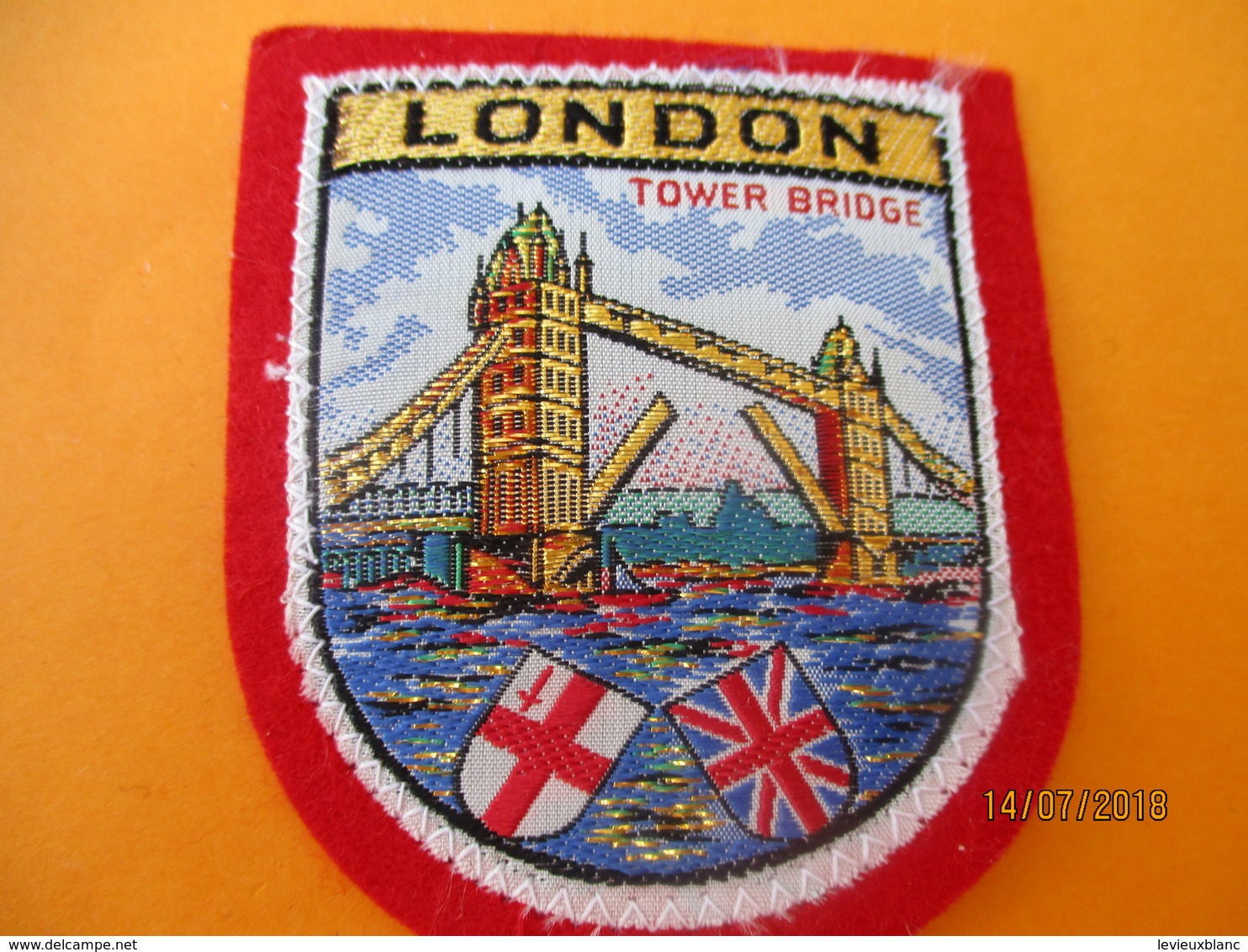 Ecusson Tissu Ancien à Coudre/ Ville De Londres / LONDON/ Tower Bridge/ Anglais /  Années 1970-1980                ET227 - Stoffabzeichen