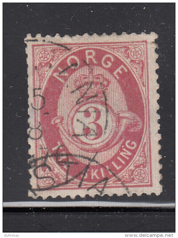 Norway 1872-75 Used Scott #18 3s Post Horn And Crown - Oblitérés