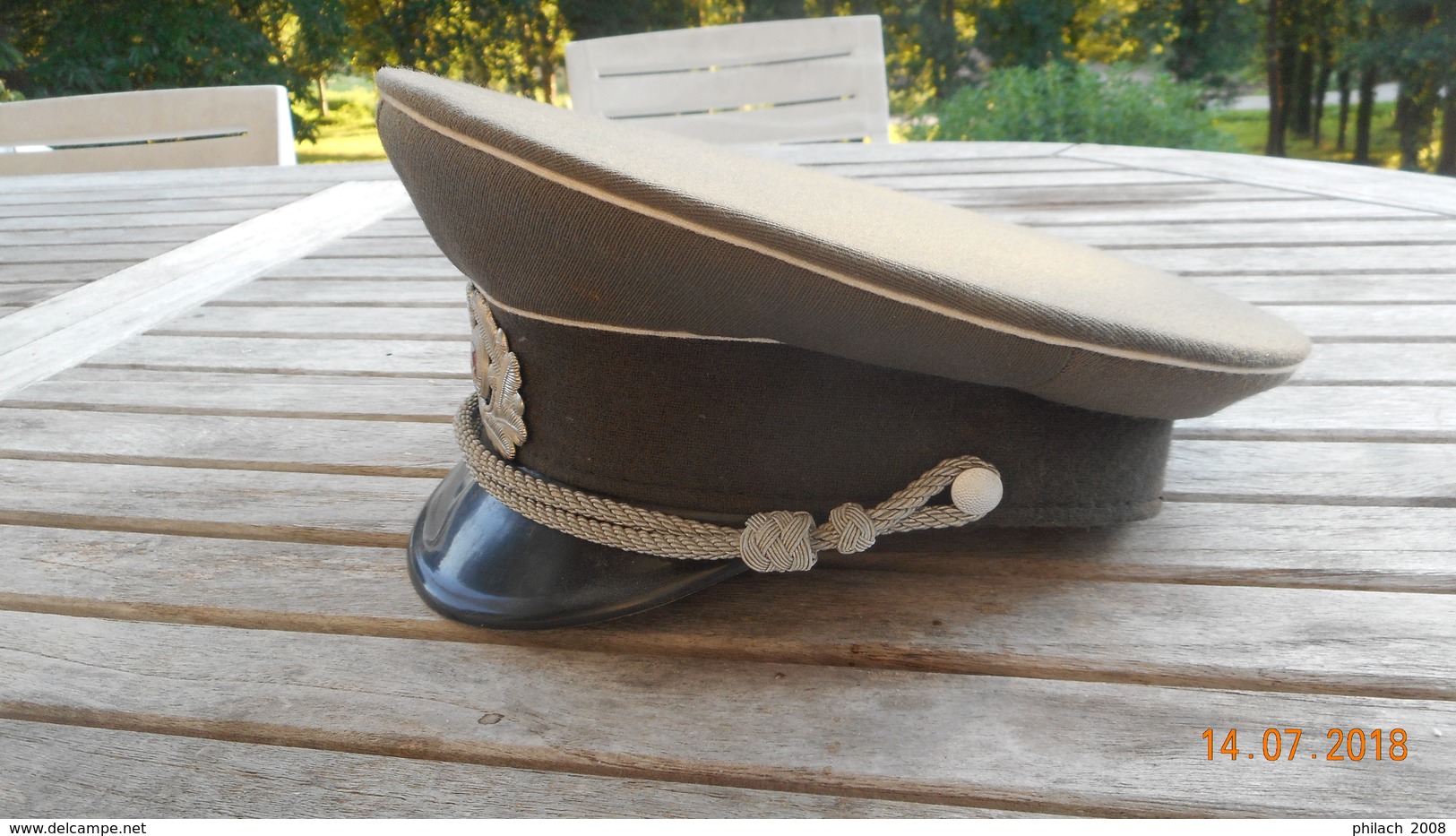 CASQUETTE Officier Infanterie Allemagne De L'Est NVA - Copricapi