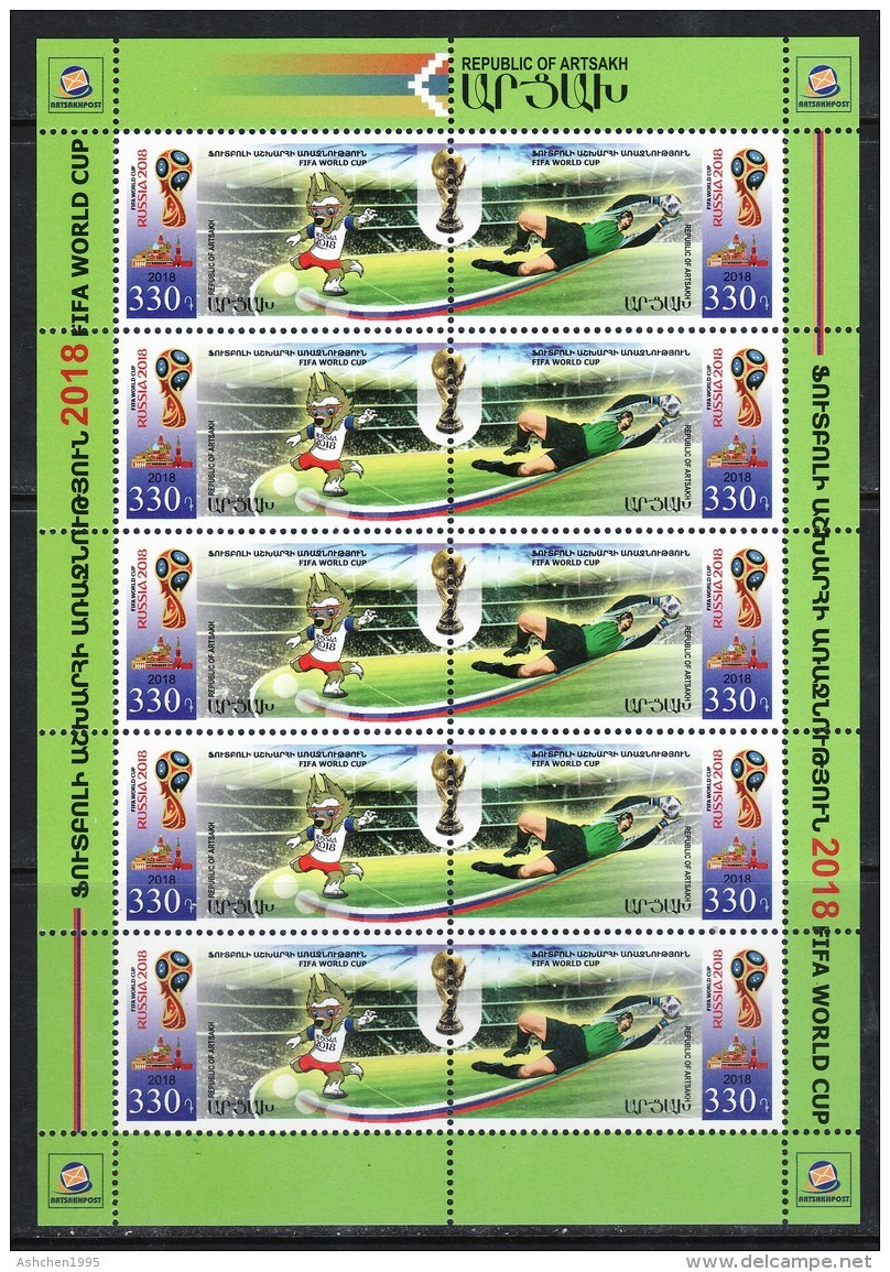 Armenien / Armenie / Armenia / Artsakh / Karabakh 2018, FIFA World Cup Russia, Football Soccer, MS - MNH - Armenia