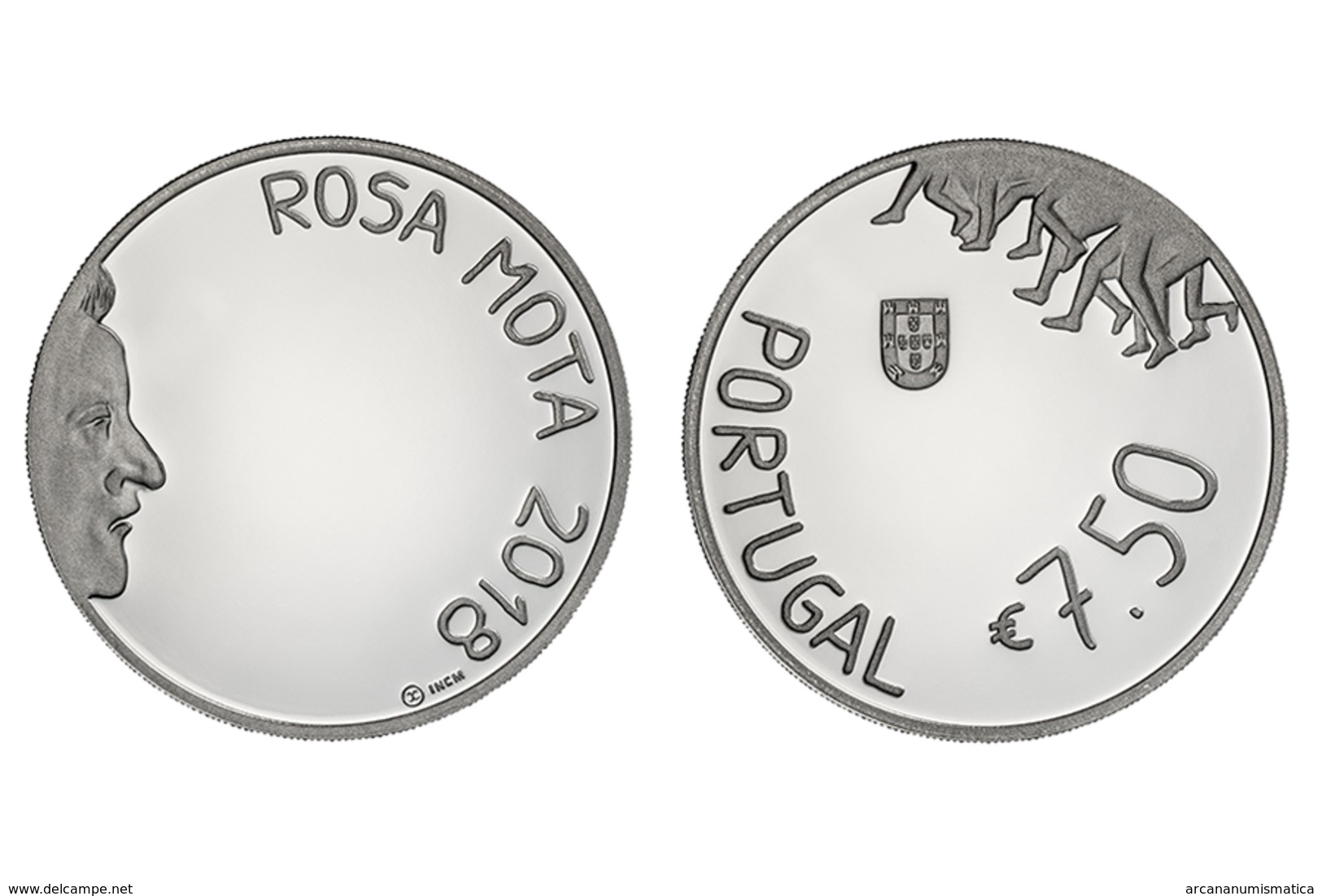 PORTUGAL 7,50€uro   2.018  2018  "ROSA MOTA"  CU-NI  SC/UNC   T-DL-12.203 - Portugal