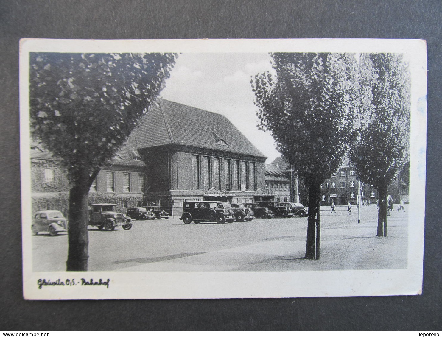 AK GLEIWITZ Gliwice Bahnhof 1944 ///  D*33352 - Schlesien