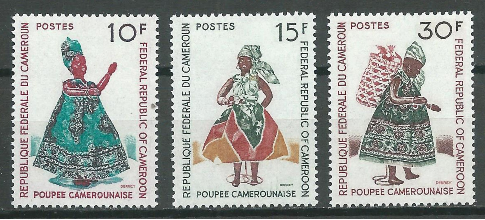 Cameroun YT N°489/491 Poupées Camerounaises Neuf ** - Cameroun (1960-...)