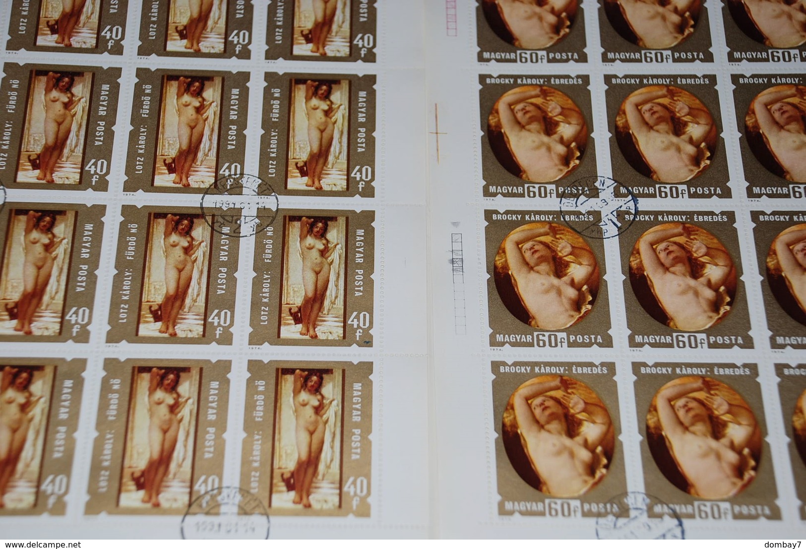 FINE ART, NUDE PAINTINGS - 50 FULL SHEETS HUNGARY 1000 Stamps - KAROLY BROCKY, LOTZ KAROLY - Musées