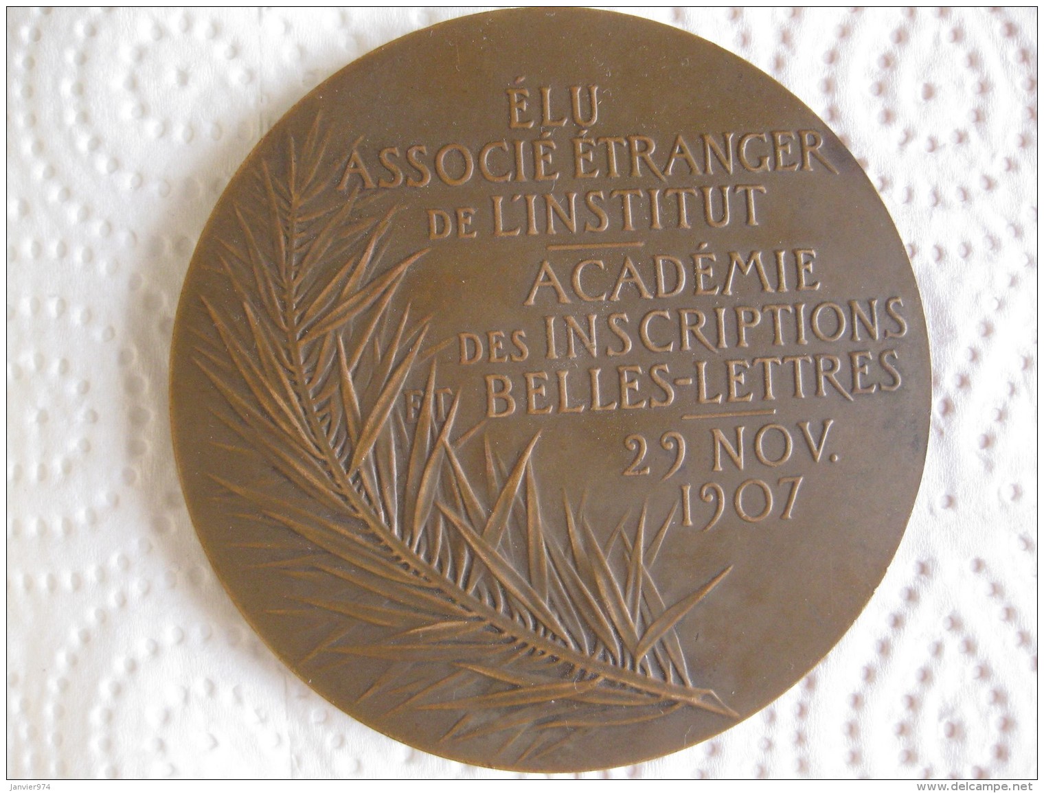 Médaille J. Florimond Duc De Loubat ,Membre De L'Institut De France , Franco-américain,par Vernon - Other & Unclassified