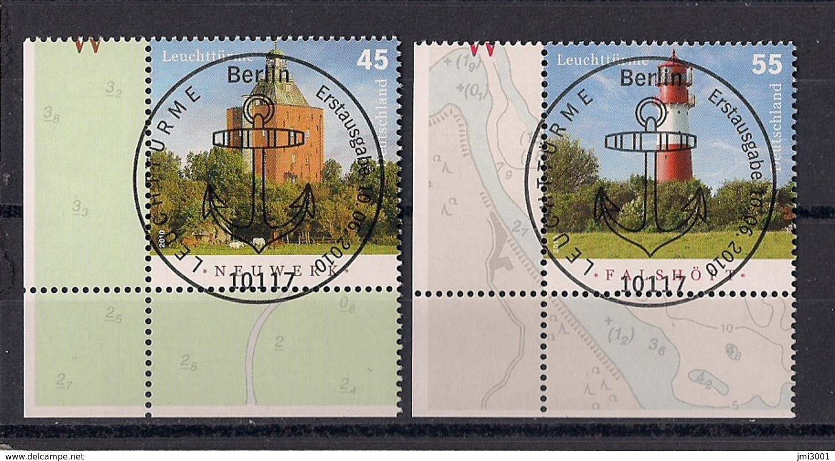 BRD 2010 Mi 2800/01  Cachet 1er. Jour Berlin   Phare ° - Gebraucht