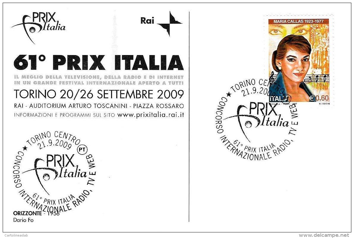 [MD2021] CPM - SERIE DI 8 CARTOLINE - 61° PRIX ITALIA - CON ANNULLO 23.9.2009 - NV