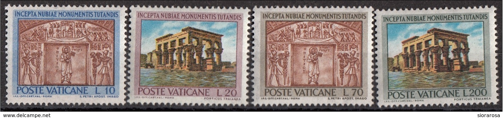 Vaticano 1964 Blf. 379 Salvaguardia Monumenti NUBIA Apostolo Pietro Portico Egizio-Romano MNH  Full Set - Arqueología