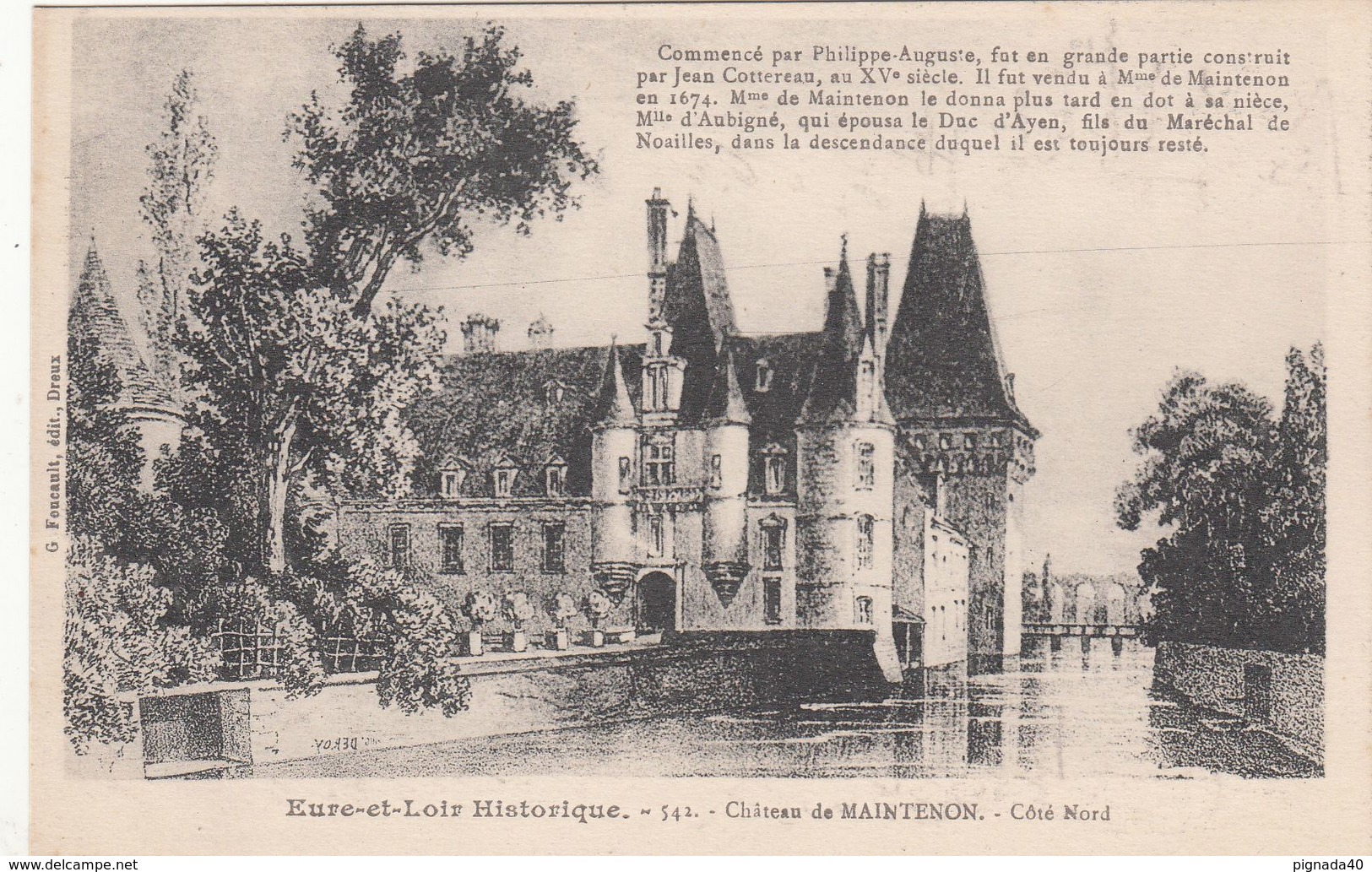 Cp , 28 , MAINTENON , Château , Côté Nord , XVe S. - Maintenon