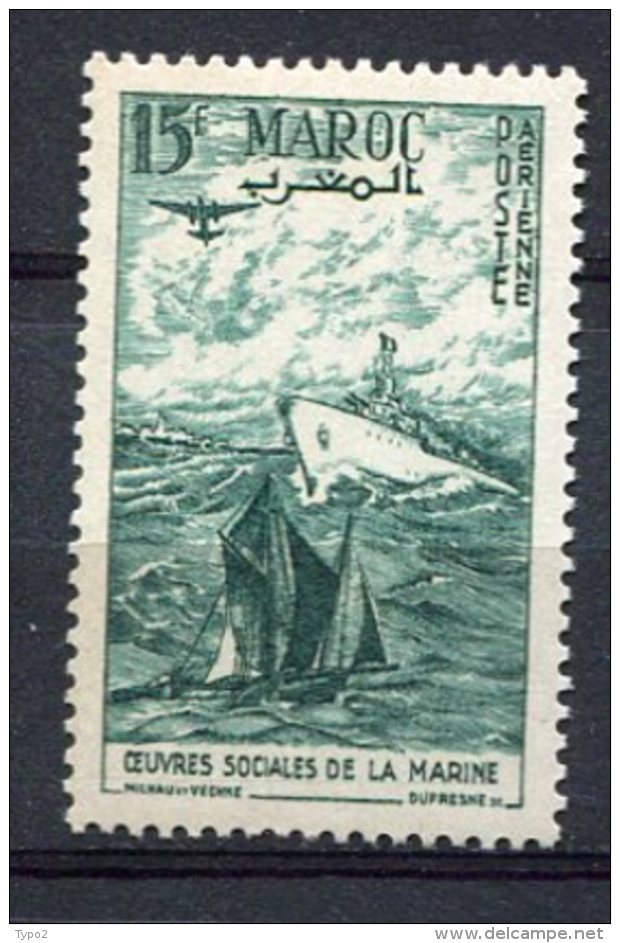 MAROC  -  Yv. PA  N°  98  ** 15f   Oeuvres Sociales  Cote  2,05 Euro  TBE   2 Scans - Airmail