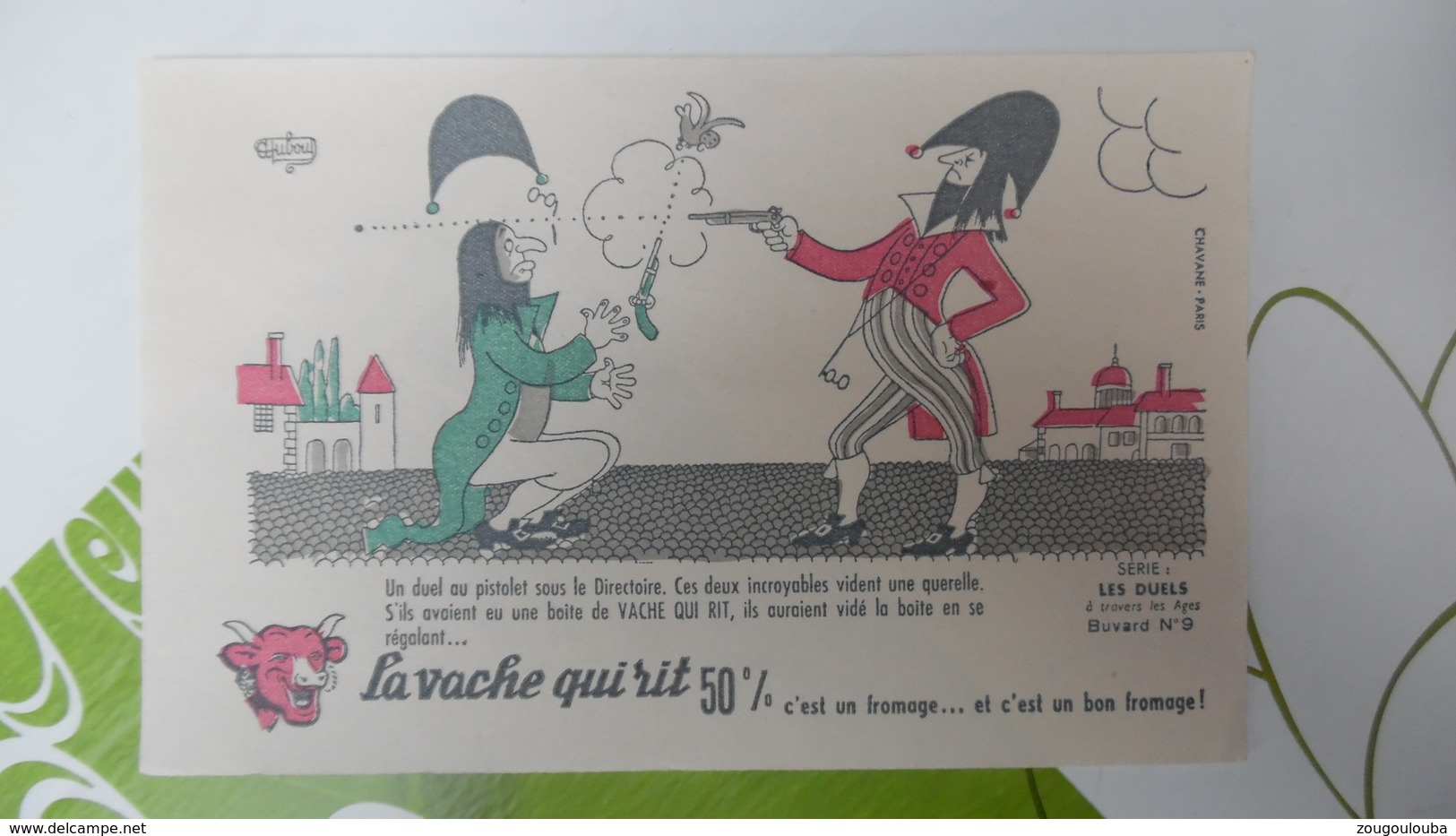 Buvard Vache Qui Rit Série Les Duels N°9 - Autres & Non Classés