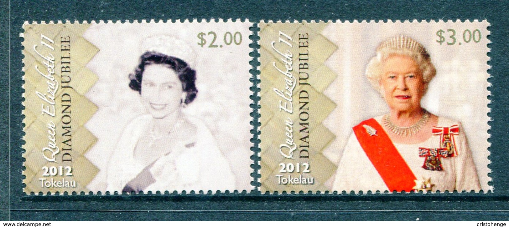 Tokelau 2012 Queen Elizabeth II Diamond Jubilee Set MNH (SG 438-439) - Tokelau