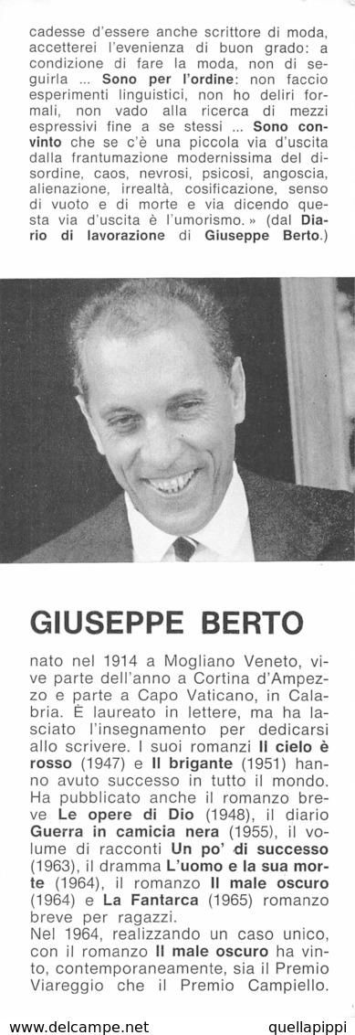 08041 "(TREVISO) MOGLIANO VENETO - GIUSEPPE BERTO" SEGNALIBRO. - Bookmarks