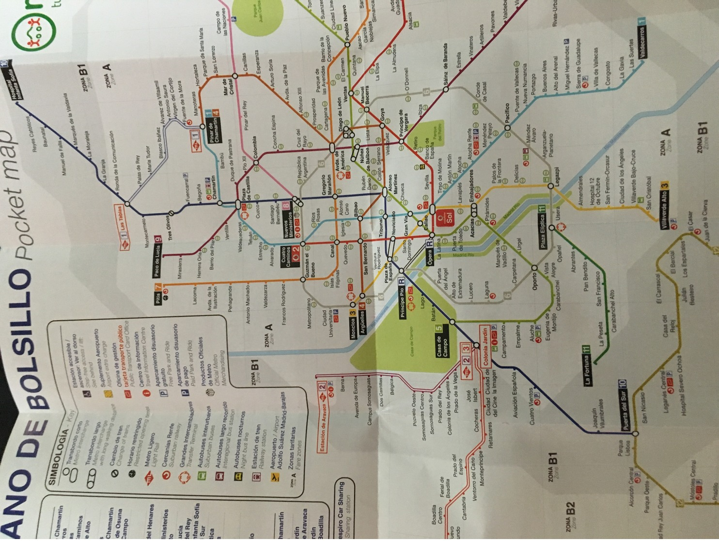 City & Transit Map Madrid Metro & Metro Ligero - Subway Bus Tram - World