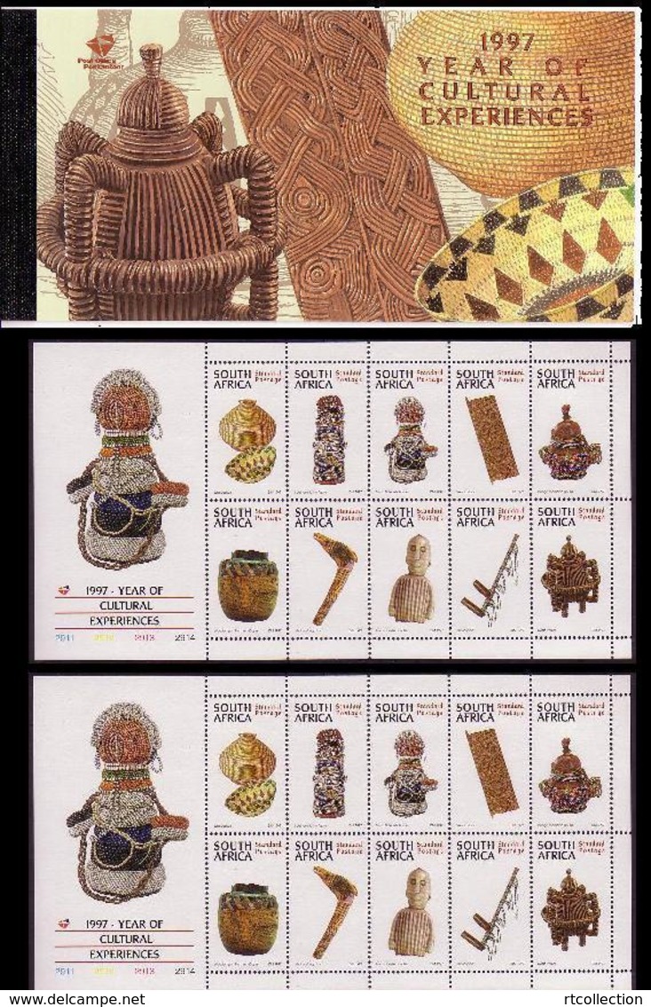 South Africa 1997 Booklet Year Of Cultural Experiences Cultures Heritage Art Basket Pipe Vessel Stamps MNH SG SB42 - Other & Unclassified