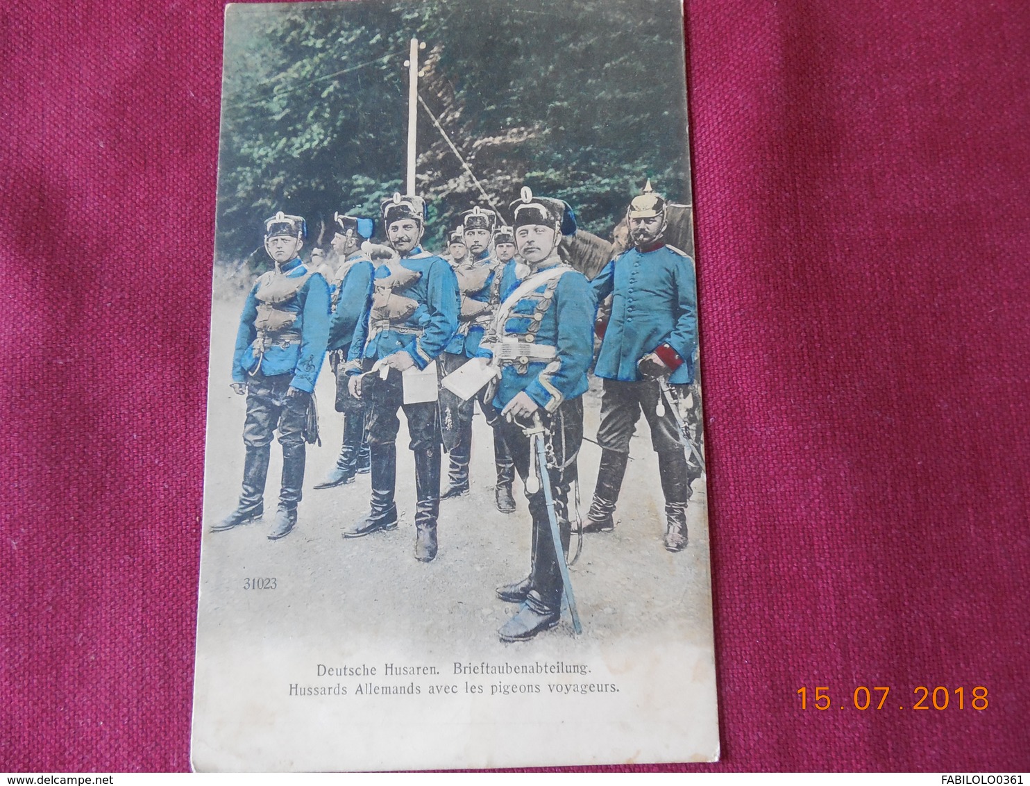 CPA - Hussards Allemands Avec Les Pigeons Voyageurs - Personajes