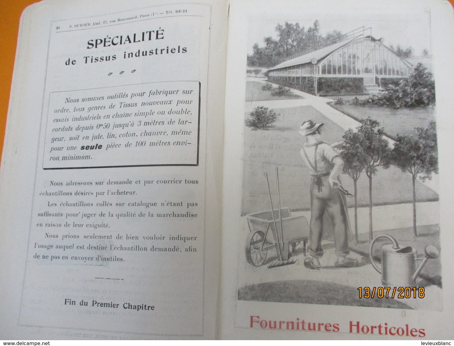 Catalogue/Pour avoir de Beaux Fruits et de belles Fleurs/Maison DUFOUR/Rue Mauconseil PARIS/ 1912         LIV145