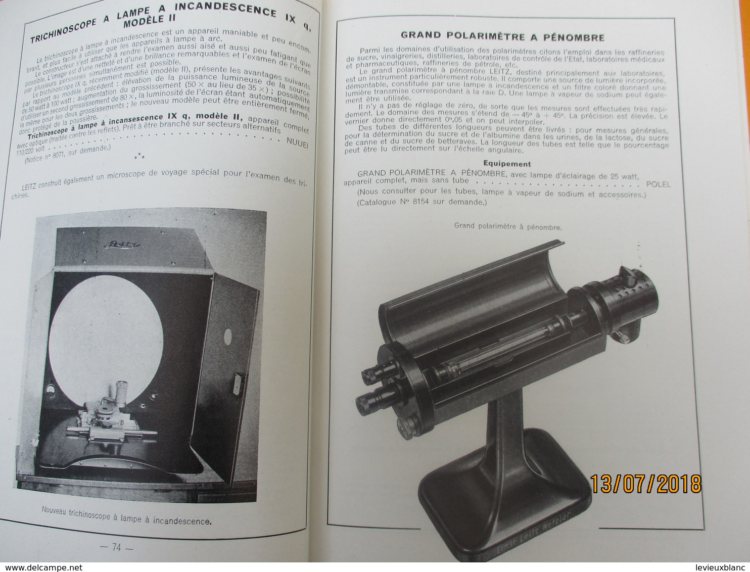 Livre/ Optique Cinéma Photo appliqués à la Science l'Industrie l'Enseignement/ TIRANTY// 1952        LIV147