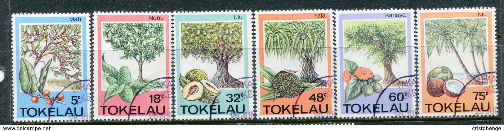 Tokelau 1985 Native Trees Set Used (SG 118-123) - Tokelau