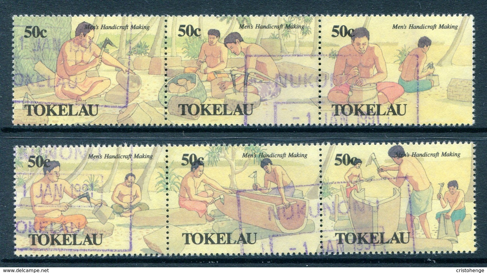 Tokelau 1990 Men's Handicrafts Set Used (SG 183-188) - Tokelau