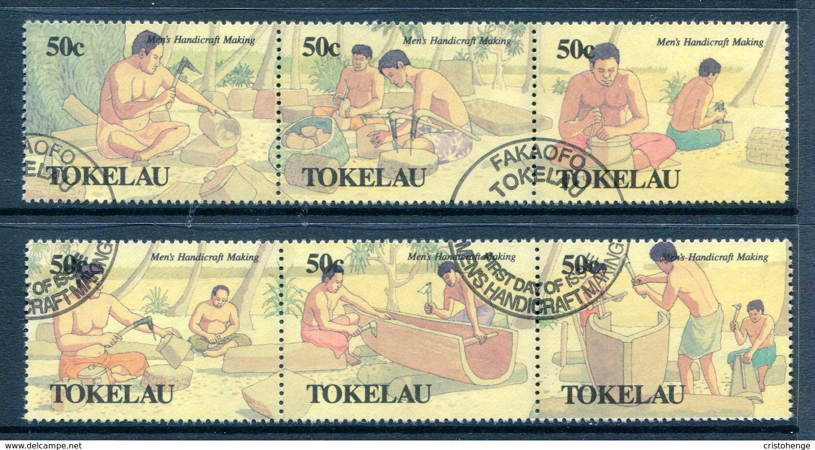 Tokelau 1990 Men's Handicrafts Set Used (SG 183-188) - Tokelau