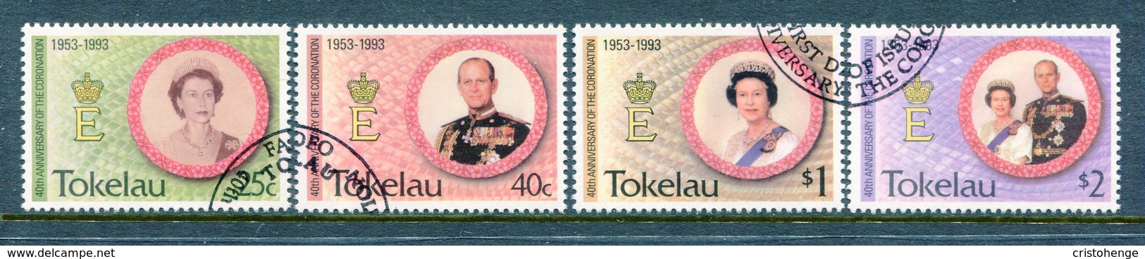 Tokelau 1993 40th Anniversary Of Coronation Set Used (SG 197-200) - Tokelau