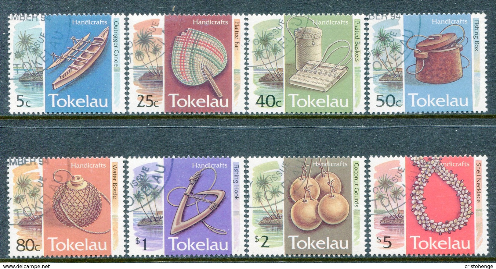 Tokelau 1994 Handicrafts Set Used (SG 208-215) - Tokelau