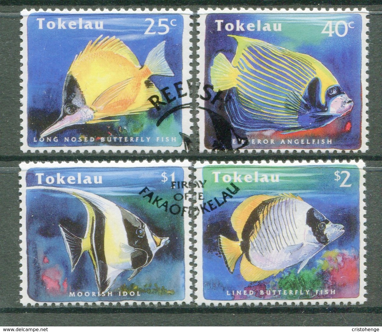 Tokelau 1995 Reef Fish Set Used (SG 224-227) - Tokelau