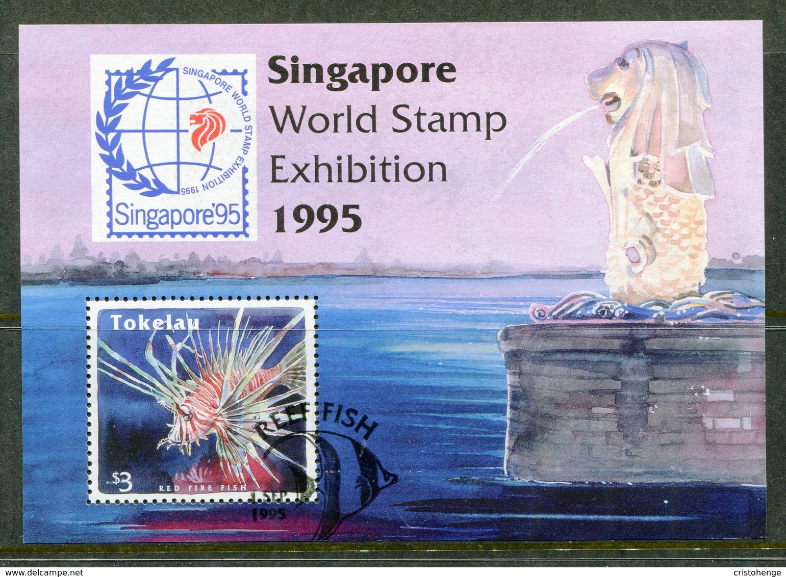 Tokelau 1995 Reef Fish - Singapore '95 Stamp Exhibition MS Used (SG MS228) - Tokelau