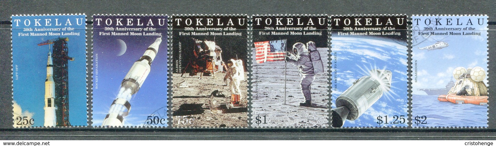 Tokelau 1999 30th Anniversary Of First Manned Moon Landing Set Used (SG 295-300) - Tokelau