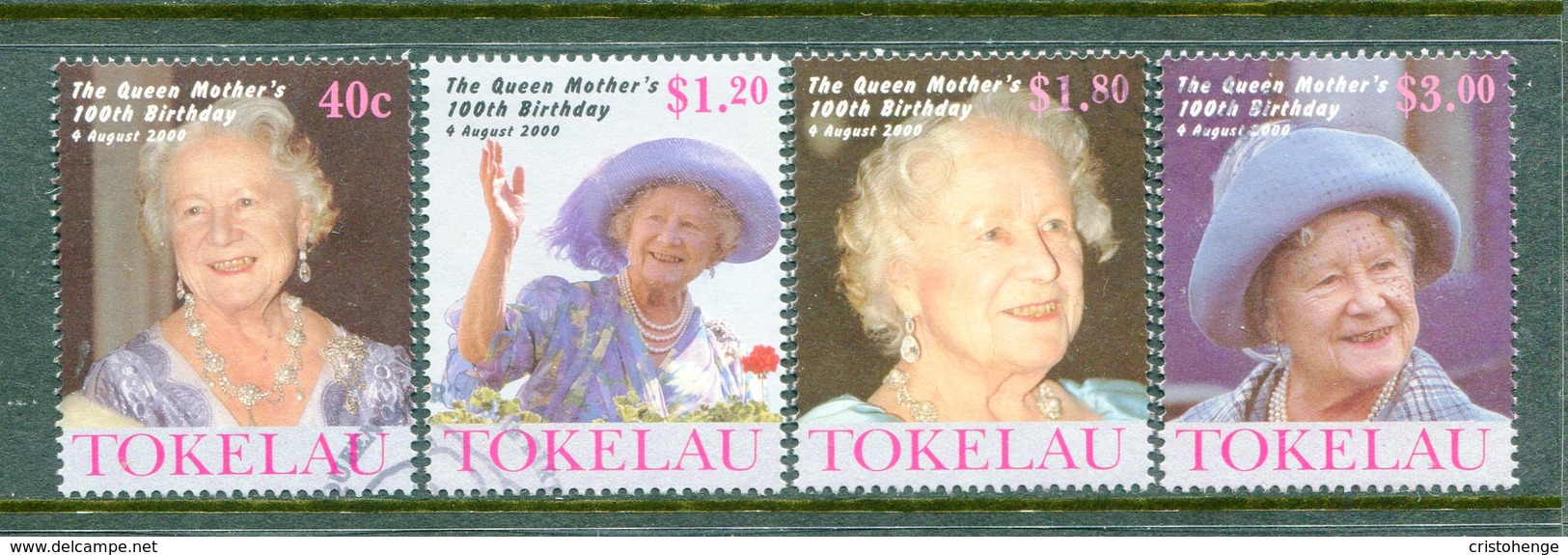 Tokelau 2000 Queen Elizabeth The Queen Mother's 100th Birthday Set Used (SG 310-313) - Tokelau