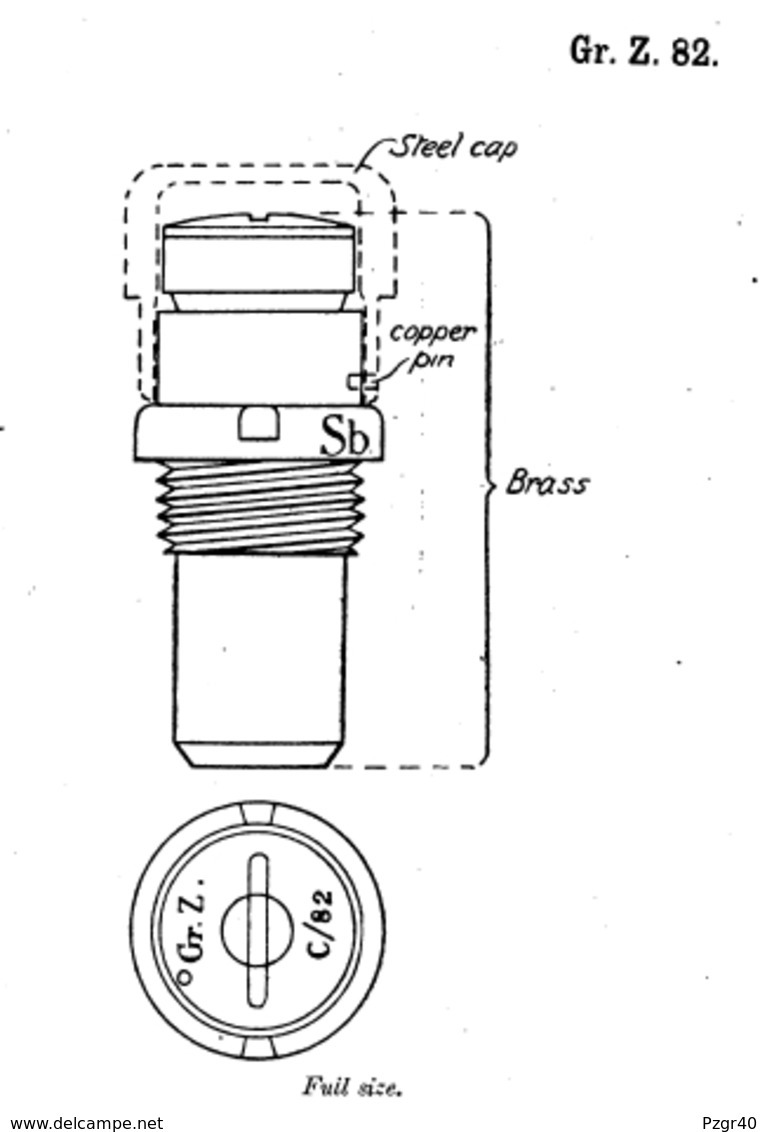 Feldgranatzünder C/82 German Fuze Fusée Allemande - Armes Neutralisées