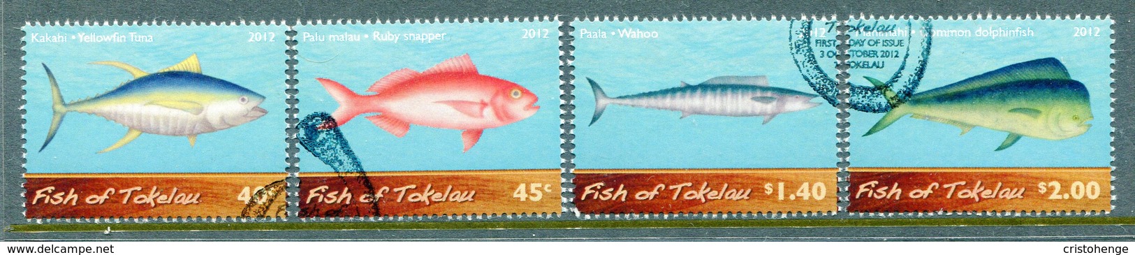 Tokelau 2012 Fish Set Used (SG 441-444) - Tokelau