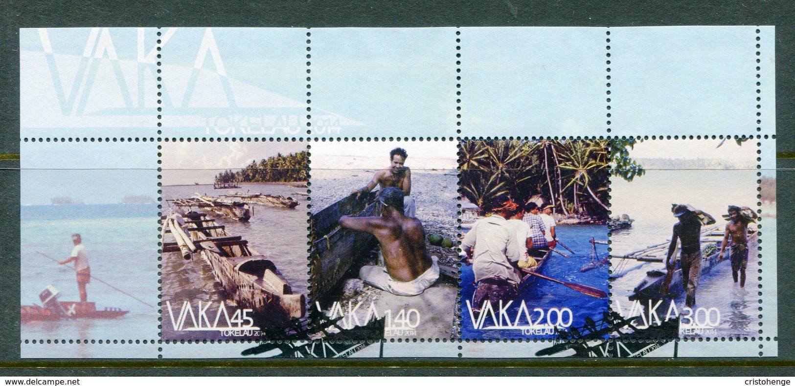 Tokelau 2014 Tokealu Vaka - Five Man Canoe MS Used (SG MS472) - Tokelau