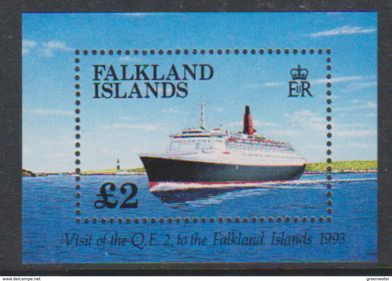 Falkland Islands 1993 Visit Of QE II / Ship M/s ** Mnh (39516N) - Falklandeilanden