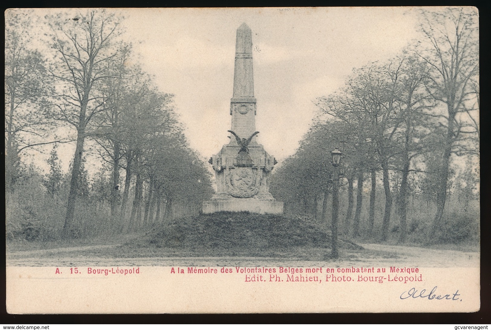 CAMP VAN BEVERLOO = A LA MEMOIRE DES VOLONTAIRES BELGES MORT EN COMBATANT AU MEXIQUE - Leopoldsburg (Kamp Van Beverloo)