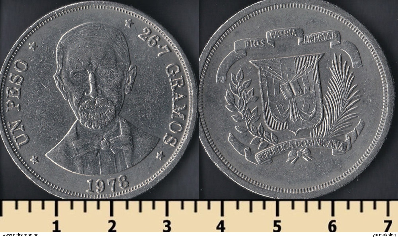 Dominicana 1 Peso 1978 - Dominicaine