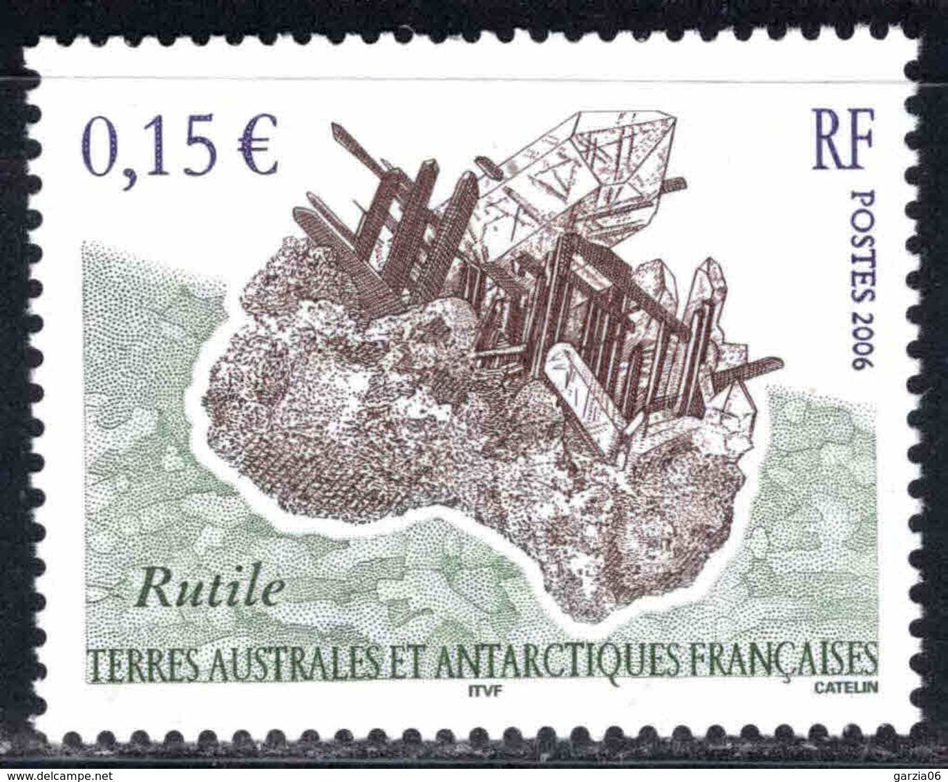 TAAF - FSAT - 2006  - Minéral - Rutile  - N° 435  - Neuf ** - MNH - Neufs